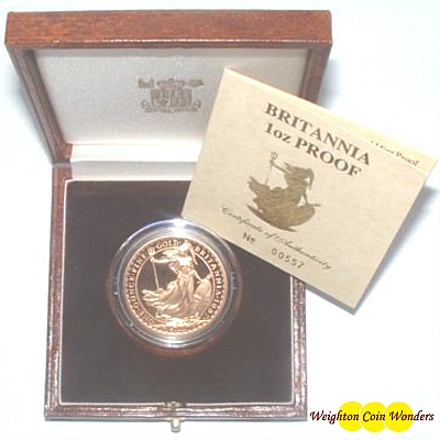 (image for) 1987 Gold Proof 1oz BRITANNIA